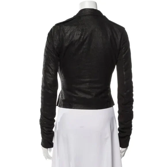 Rick Owens belted biker jacket, US4